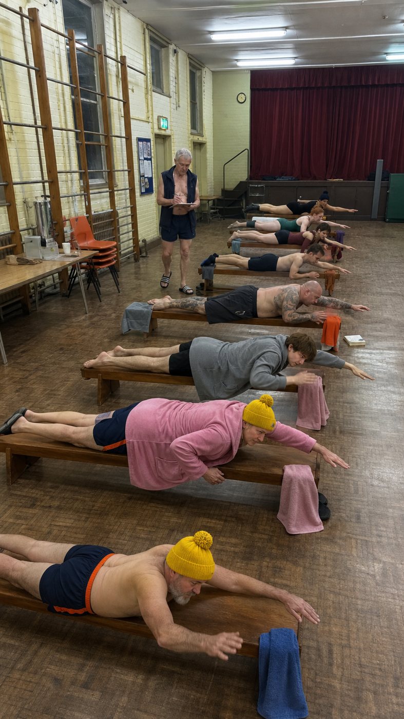 Thursday land training on the benches at the hall
