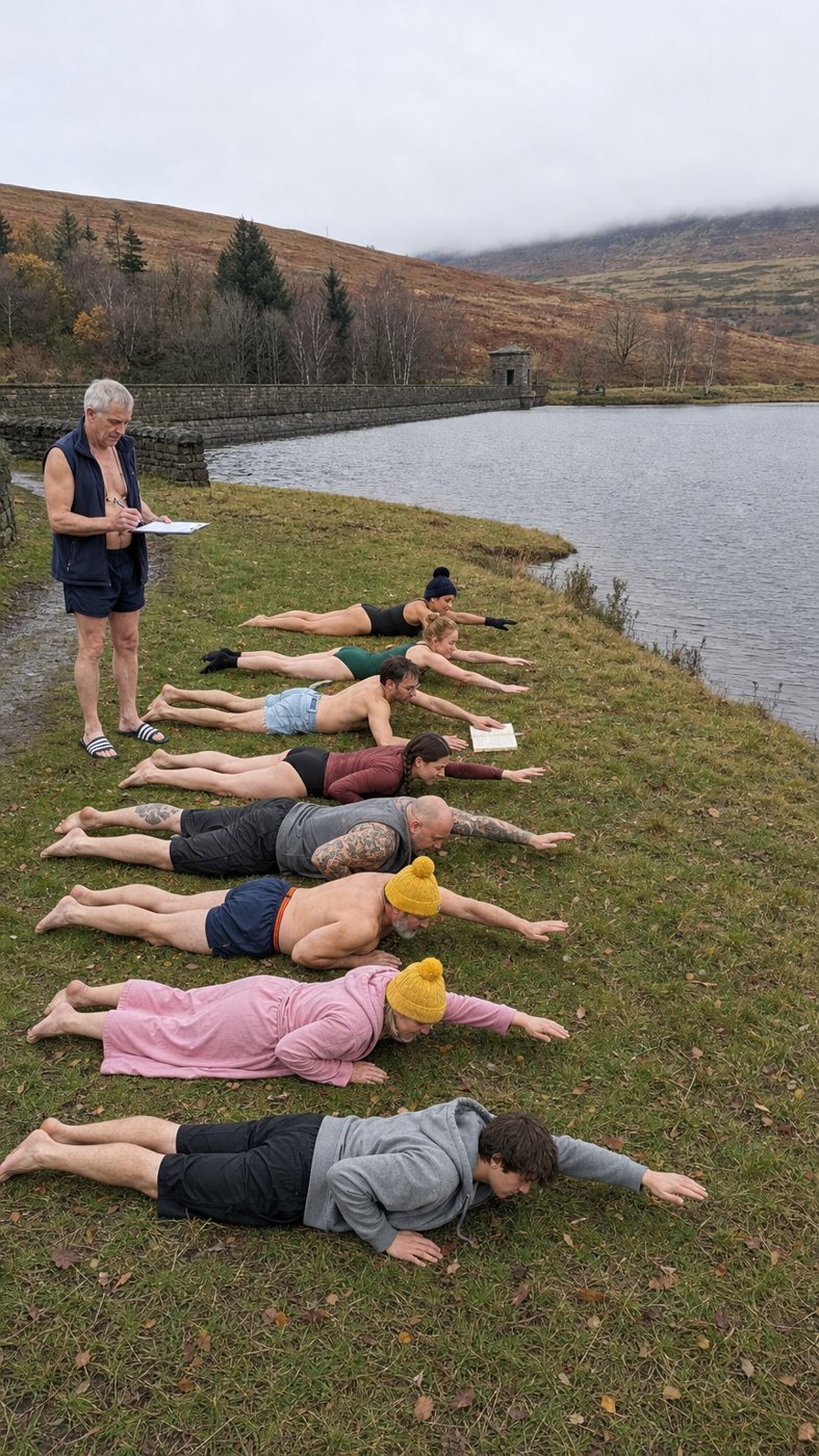 Sunday morning front crawl drills at Scammonden